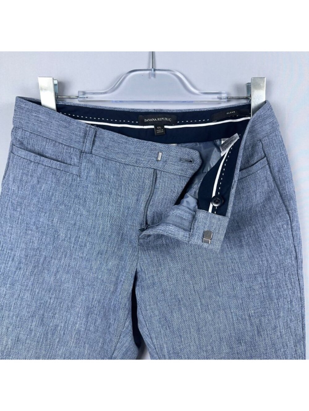 Banana Republic Sloan Ankle Pants Size 6 Large Blue Light Wash Stretch - Picture 5 of 13
